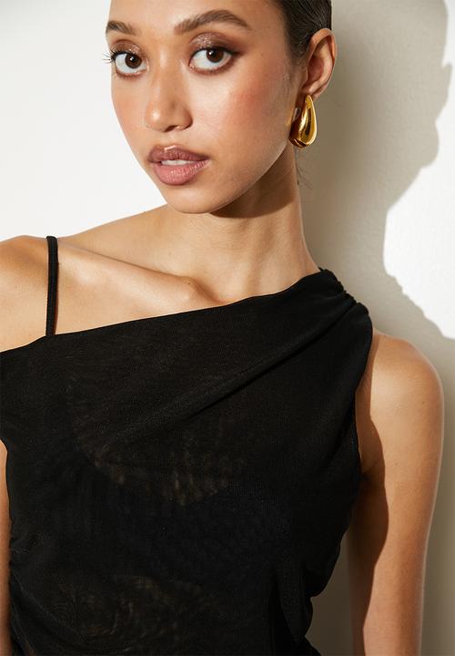 Superbalist - Asym Mesh Top - Black