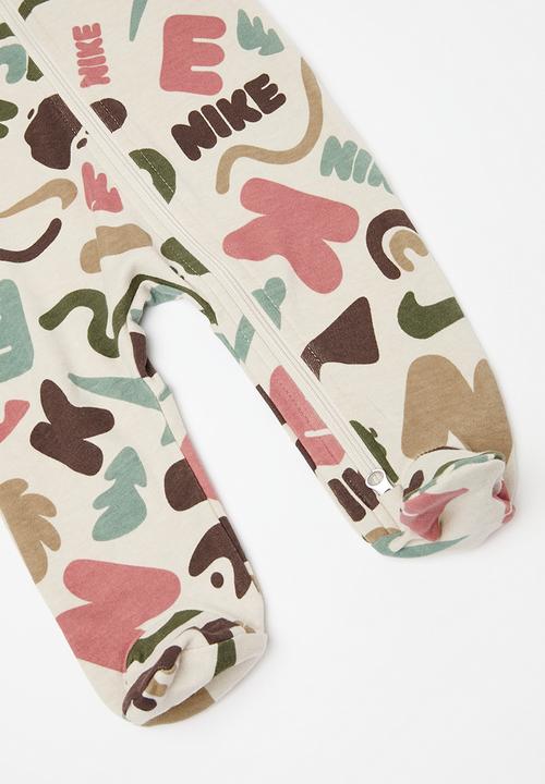 Nike - Nike play footed babygrow - pale ivory heather