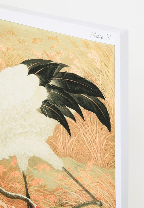 MJ Design Studio - Sarus Crane In Rice Field Canvas Wall Art
