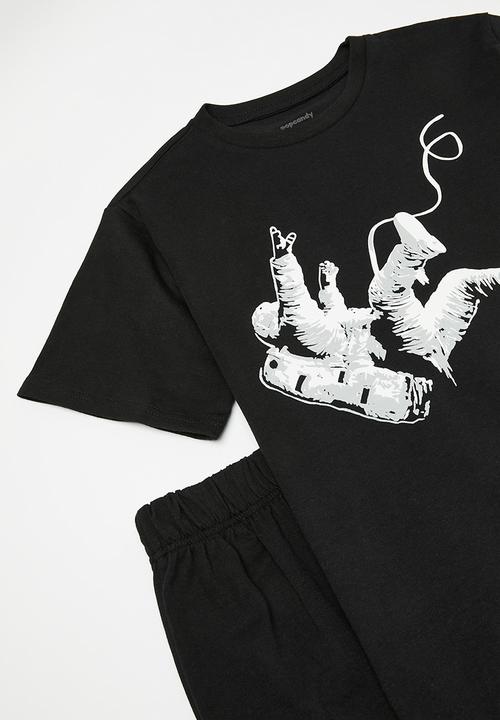 Pop Candy - Nasa pj set - black