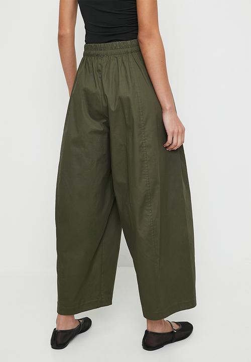 Superbalist - Barrel wide leg trouser - green