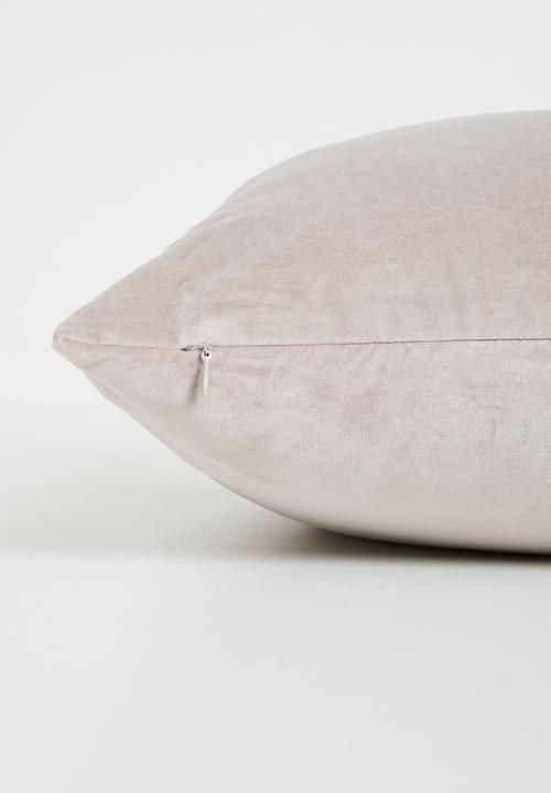 H&M - Cotton velvet cushion cover - light beige