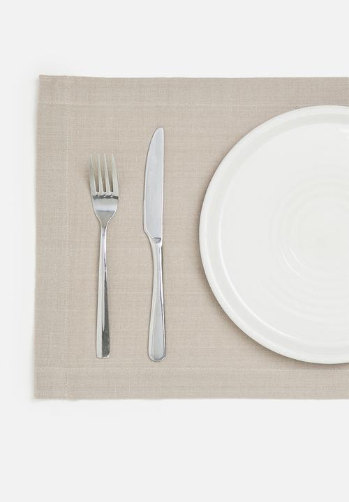 Excellent Houseware - Amani placemat set - taupe