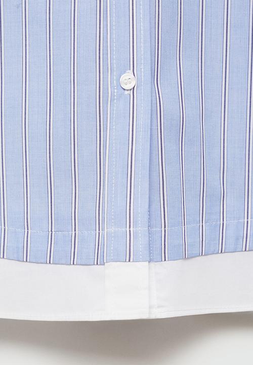 MANGO - Shirt Double -  Light Pastel Blue