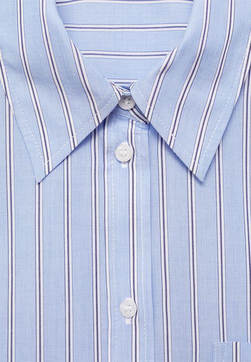 MANGO - Shirt Double -  Light Pastel Blue