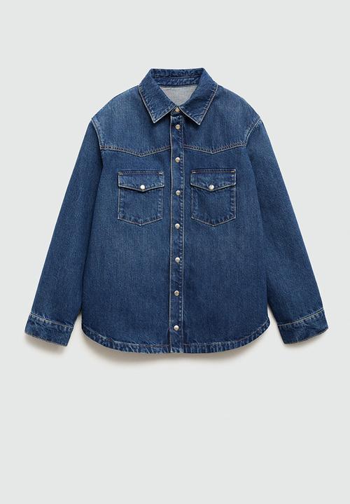 MANGO - Overshirt Camilla  - Open Blue