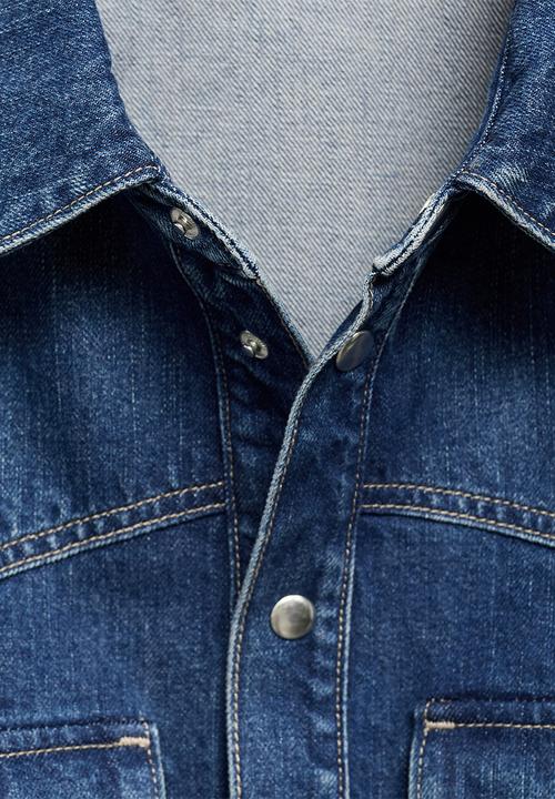 MANGO - Overshirt Camilla  - Open Blue