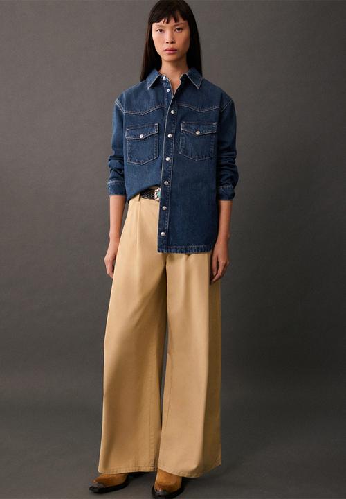 MANGO - Overshirt Camilla  - Open Blue