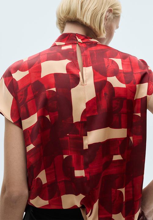 MANGO - Blouse Guillem -  Dark Red