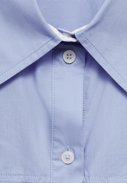 MANGO - Shirt Contrast - Light/Pastel Blue