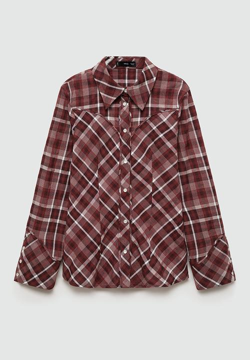 MANGO - Shirt Tejas -  Dark Red