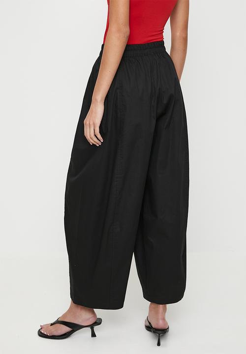 Superbalist - Barrel wide leg trouser - black