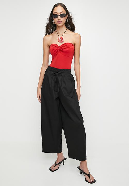 Superbalist - Barrel wide leg trouser - black