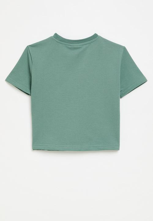 FILA - Greta Crop Top-Sagebush Green