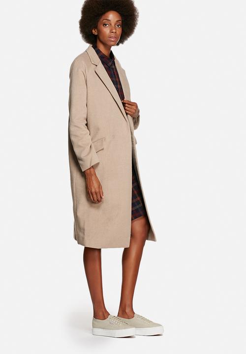 Native Youth - Longline brushed overcoat