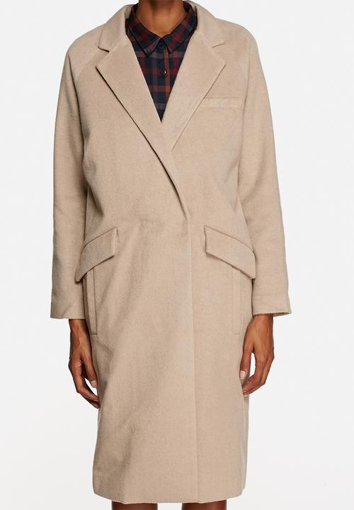 Native Youth - Longline brushed overcoat