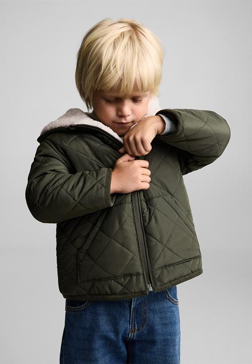 MANGO - Anorak escocia - beige/khaki