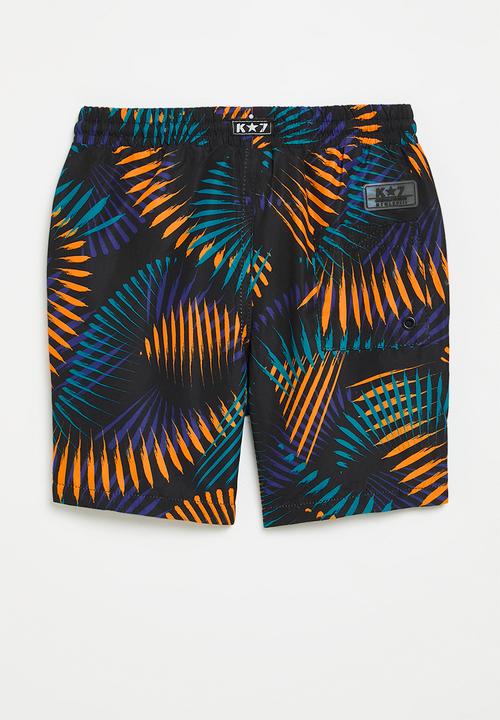 K-STAR 7 - Trippy boys shorts - black