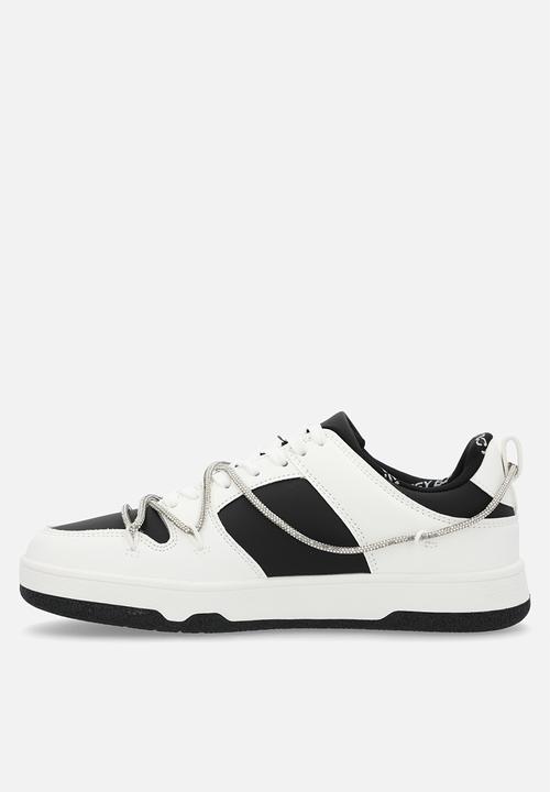 SISSY BOY - Colourblock sneaker with diamante trim - white/black