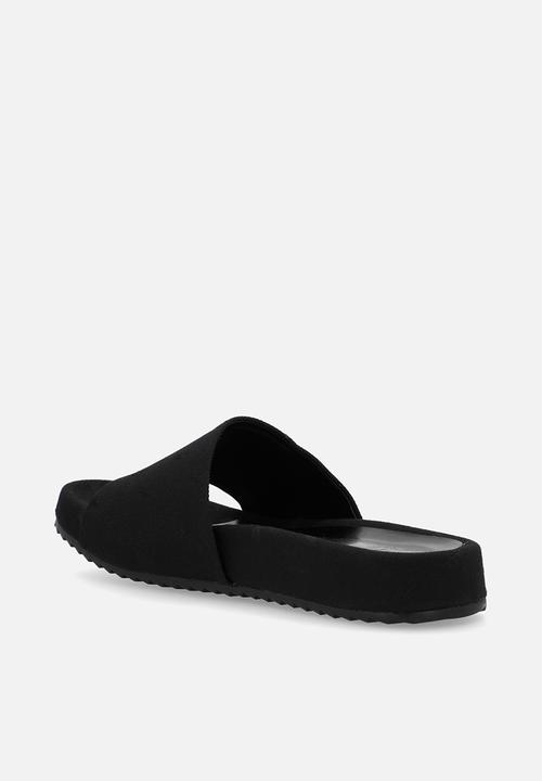 POLO - Jacquard pony pool slide - black