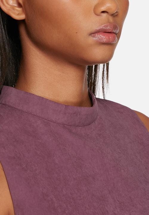 Neon Rose - Suede button back shift dress