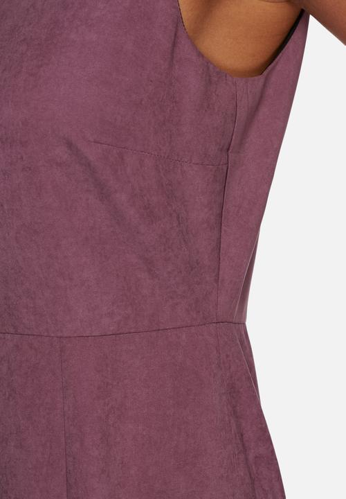 Neon Rose - Suede button back shift dress