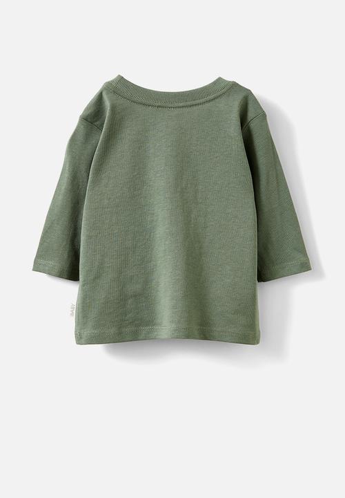 Cotton On - Jamie long sleeve tee - swag green/dada s boy