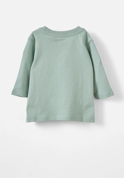 Cotton On - Jamie long sleeve tee-lcn - lcn dis stone green/winnie the pooh