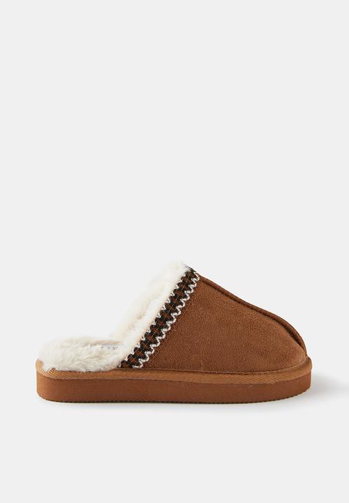 Cotton On - Kids slipper slide - chestnut