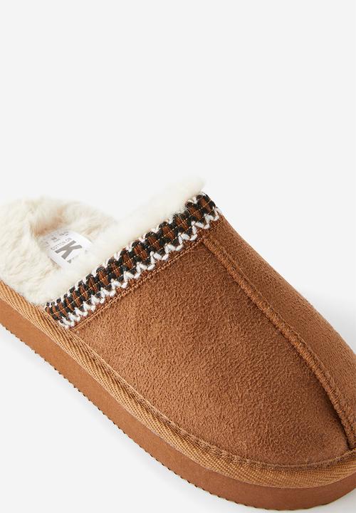 Cotton On - Kids slipper slide - chestnut