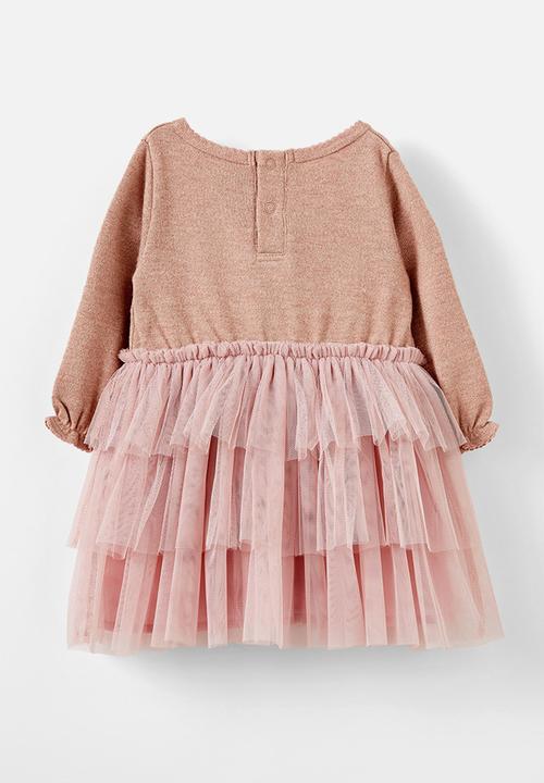 Cotton On - Coco shimmer tulle dress - blush shimmer