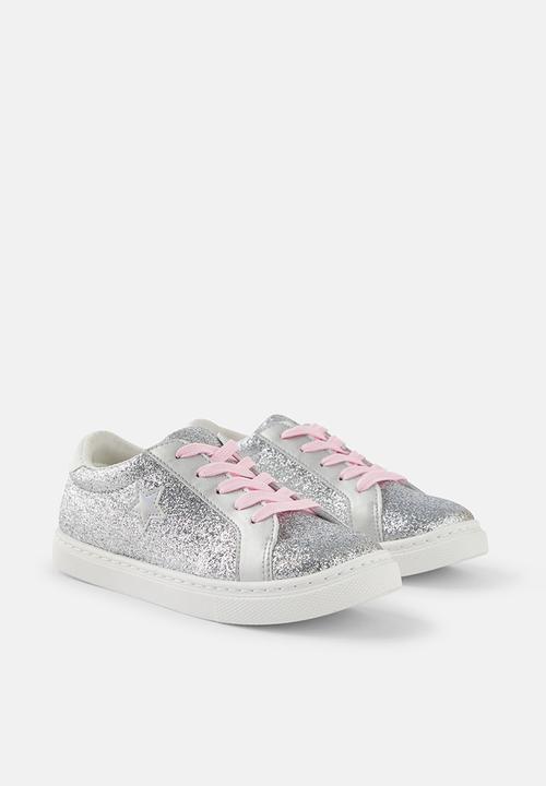 Cotton On - Sofia star sneaker - silver glitter