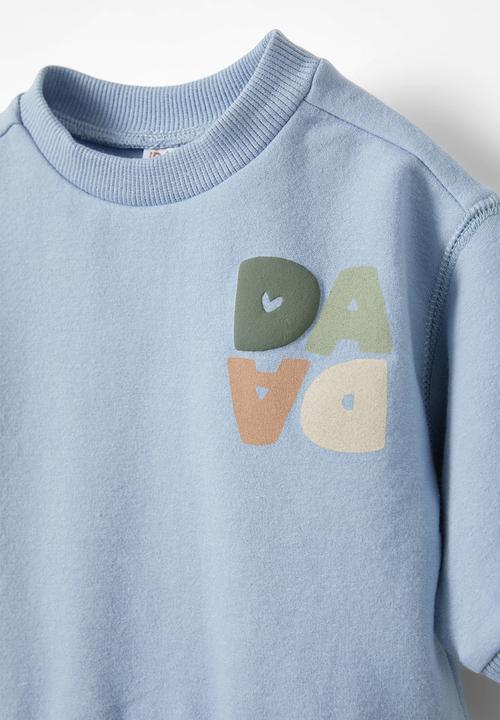 Cotton On - Alma drop shoulder sweater - dusty blue/dada