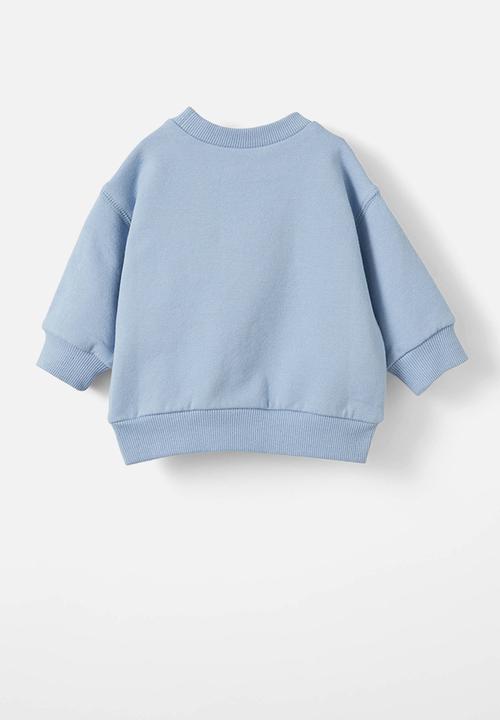 Cotton On - Alma drop shoulder sweater - dusty blue/dada