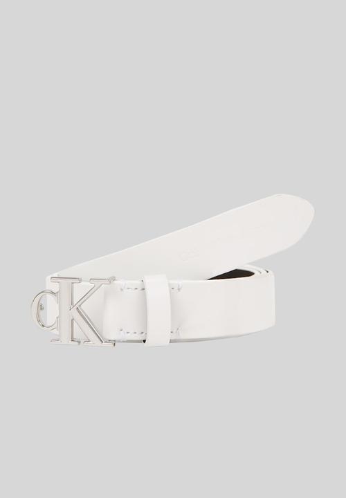 Calvin klein belt white on sale