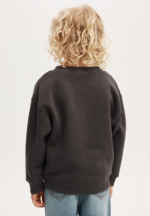 Cotton On - License felix fleece crew neck - lcn mar phantom/spiderman web