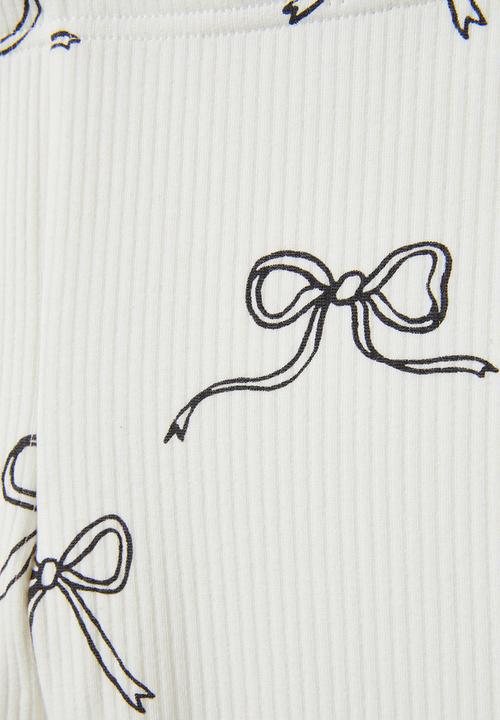 Cotton On - Maya fleece legging - vanilla/bows