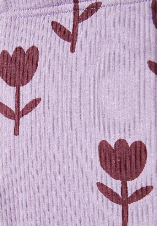 Cotton On - Maya fleece legging - lilac drop/tulips