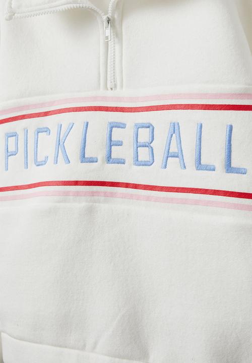 Cotton On - Naomi half zip pullover - vanilla/pickleball