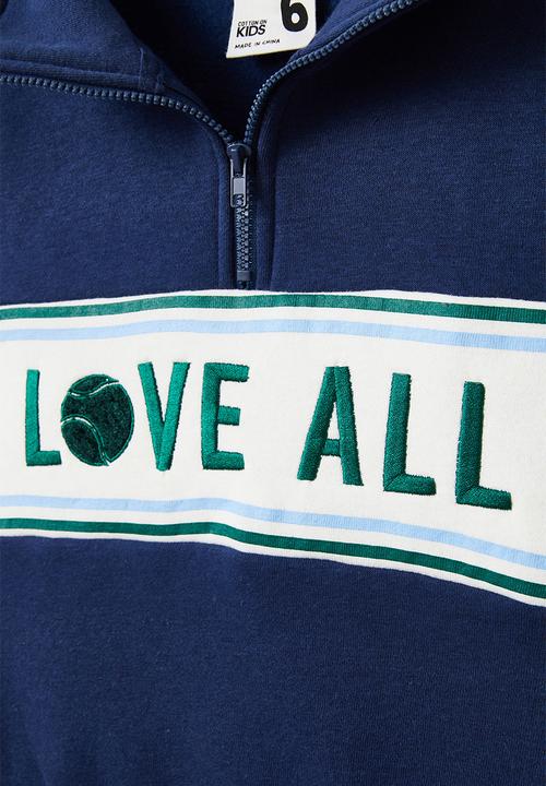 Cotton On - Naomi half zip pullover - in the navy/love all