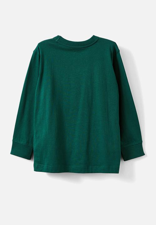 Cotton On - Long sleeve jonny tee - pine tree green/aspen moutain
