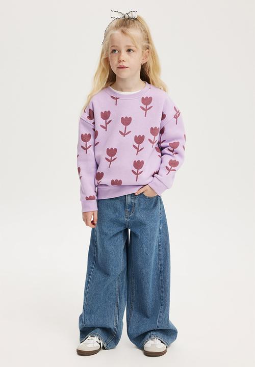 Cotton On - Nyla crew - lilac drop/tulips