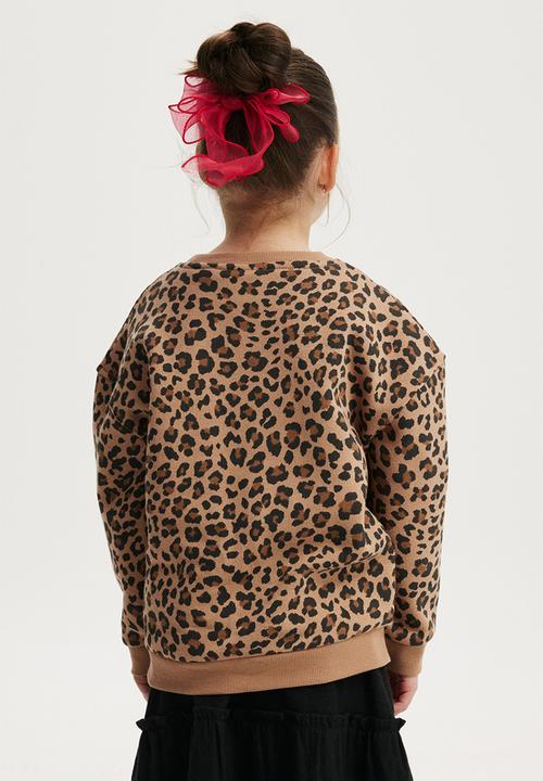 Cotton On - Nyla crew - taupy brown/leopard