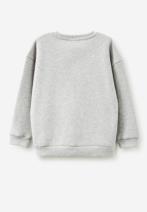 Cotton On - Nyla crew - light grey marle/ bow