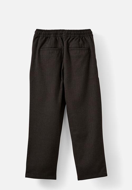 Cotton On - Alex pleat front pant - hot choccy/herringbone