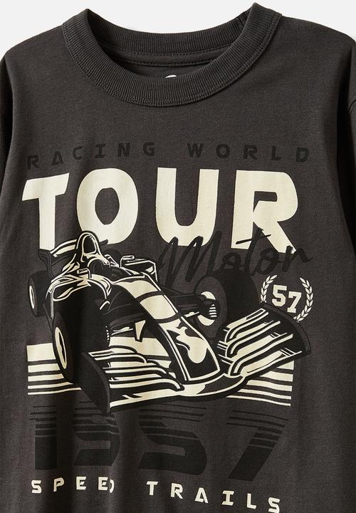 Cotton On - Long sleeve jonny tee - phantom/racing world tour