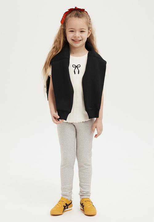 Cotton On - Maya fleece legging - light grey marle rib