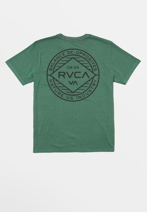 RVCA - Wordmark Ss Red Stitch - Spruce