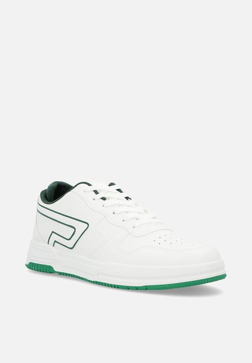 Pierre Cardin - Gunner casual lace up white green a1