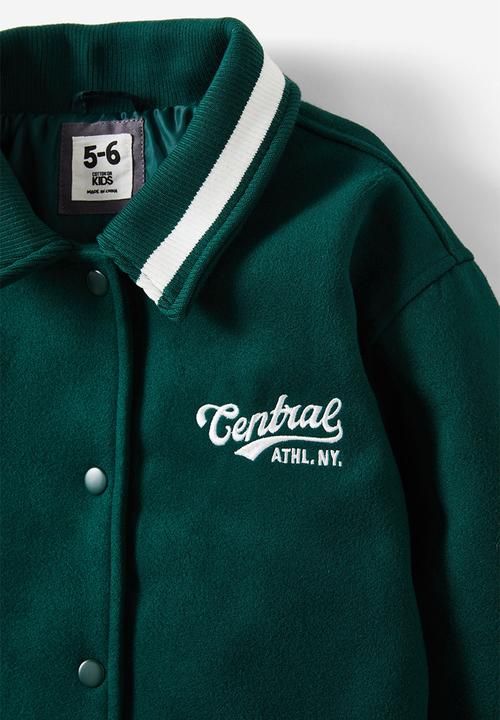 Cotton On - Caleb coaches bomber jacket - pine tree green